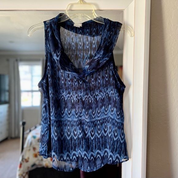 Converse One Star ⭐️ Sheer Cowl Neck Sleveless Top - Picture 2 of 15